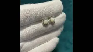 Genuine White Opal Earrings #opal #opala #opaljewelry #opalearring