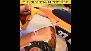 monster balloon vs 50 cc motorbike #shorts #amazingfacts #mrindianhacker Mr Indian Hacker experiment