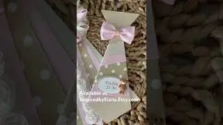 Teddy bear baby shower corsage set