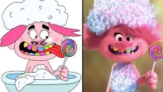 trolls girls  just wanna have fun by poppy | trolls world tour drawing meme