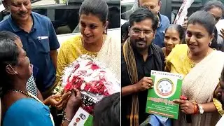 Minister RK Roja Recives Grand Welcome At Lepakshi Temple | Hindupur | CM Jagan | QubeTV News