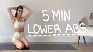 5MIN LOWER ABS WORKOUT | DAY 1/7 5-MINUTE EVERYDAY PILATES CHALLENGE | NO EQUIPMENT