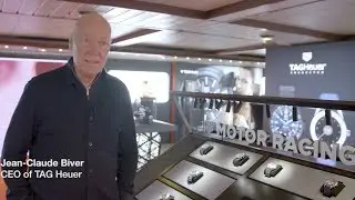 Jean-Claude Biver presents iTAG, the new connected Tag Heuer display.