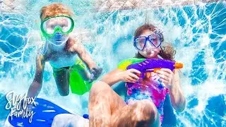 UNDERWATER POOL SNORKELING! 💦 | Slyfox Family