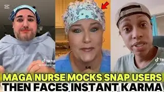Белая медсестра из MAGA высмеивает пользователей SNAP и тут же сожалеет об этом!