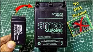 No BMS Needed, How to Make 12v Battery without BMS, Make 12v battery from 4v lead acid battery