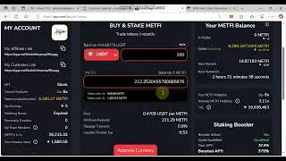 How to Monthly Token Metfi with 100 USDT
