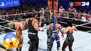 WWE 2K24 - Team Dominik Mysterio vs. Team Rey Mysterio - 4v4 Elimination Match | PS5