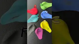 ABCDEF Gun Alphabet lore Letters Experiment #satisfying #clay #colors #fyp