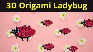 3D Origami Ladybug Tutorial.