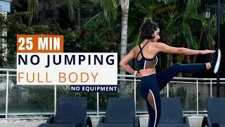 Get FIT in 25 MIN with This NO JUMPING  Beginner Friendly Workout!- No Equipment
