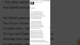 At Grass (idea about the poem)