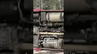 California Beer Truck Spill | Coors beer cans spill out onto I-80
