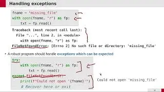 SciPro Python 2024: 17 - Exceptions