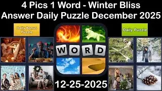 4 Pics 1 Word - Winter Bliss - 25 December 2025 - Answer Daily Puzzle + Bonus Puzzle #4Pics1Word