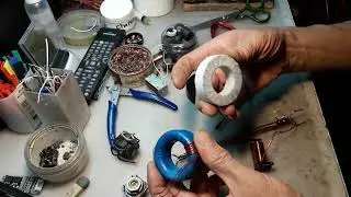 Ферритовые кольца антенны. Намотка