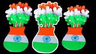 15 August Independence day Craft Idea||DIY Republic day Flag Making Paper craft