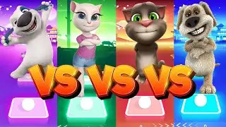 💥 My Talking Hank 🆚 My Talking Tom 🆚 My Talking Angela 🆚 My Talking Ben  |  Tiles Hop - EDM Rush