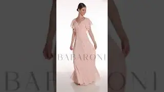 BABARONI Jamie V-neck Cap Sleeves Dresses with Ruffles