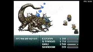 FFVI Low Level Game - Ultima Weapon (Debilitator, Fire)