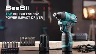 Аккумуляторная бесщеточная ударная дрель SEESII S516, 16 В