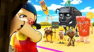LOS ITALIAN BRAIN ROT (BRRR ESTEH PATIPUM, TE TE TE SAHUR) se unen al JUEGO DEL CALAMAR (SQUID GAME)