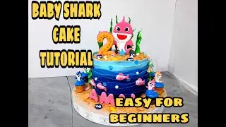 EASY BABY SHARK CAKE TUTORIAL by LEaRN cake TV vlog#111