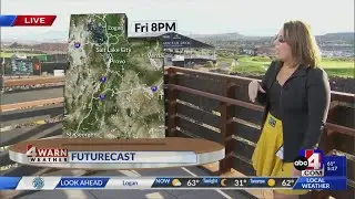 Partly cloudy with isolated showers and storms across southern Utah