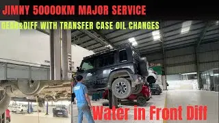 Jimny 50,000 KM Complete Service | Gear & Diff Oil Changed! Front Diff Had Water!