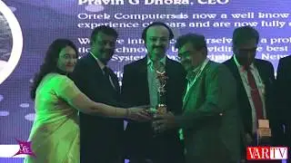 Ortek Computers receiving the award for the Best System Integrator at VAR Symposium - 17th SNA 2018
