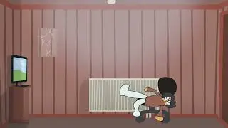 Maya falls off her chair