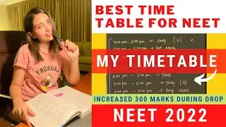 Best timetable for NEET 2022 to score 650+ | Self study of 8 hours | Rakshita Singh