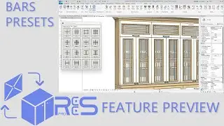 Realtime Custom Cabinetry System 27 (for Revit 2027) : DEVELOPMENT PREVIEW - GLAZING BAR PRESETS