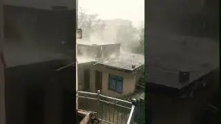 Heavy rain in Kathmandu Nepal