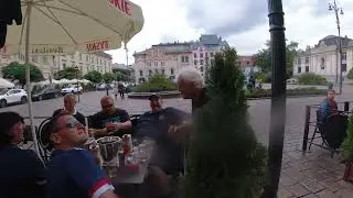 Scottish fans singing before the Ukraine match in Krakow
