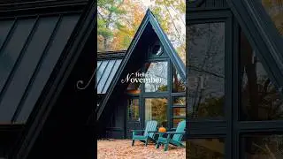 November at Black Pines A-Frame in upstate New York.   #aframe #aframecabin #catskills #airbnb
