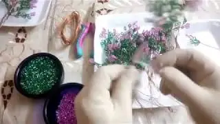 طريقة عمل شجرة من الخرز #how_to_Make_a_Tree #طريقه_عمل_شجرة_الجزء_الاول