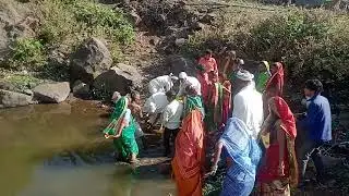 gram jadeladhana me mata rani ki javare ka visarjan