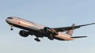Air Canada Boeing 777-300ER Sunrise Final Approach to London Heathrow Airport (LHR)