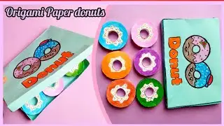 How to make donut box \ paper donuts \ handmade craft idea's