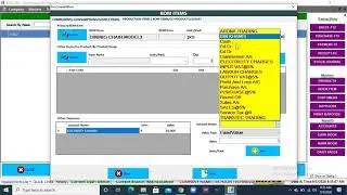 MANUFACTURING ENTRY IN TOTAL ERP