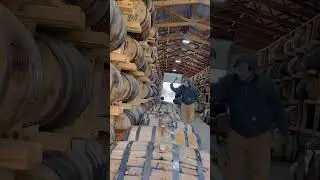 Closing whiskey barrels!🥃🧊 @murphy.quint #winelovers #whiskey #barrel #sealing #work #job #drink