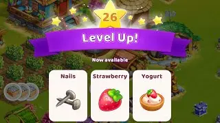 Bermuda adventures, reached level 26 can plant strawberries 🍓 make yogurt