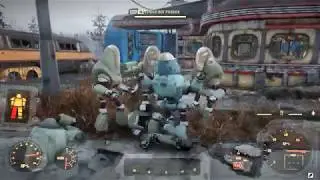 Fallout 76 - Vendor Bot vs. Gang of Government Protectrons