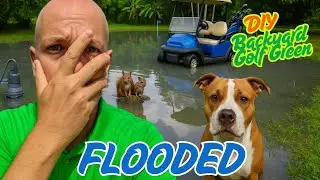 Before & After... and Now Underwater 🌧️ | backyard Golf Struggles