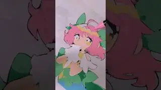 I made a fake anime cel! 💖✨ #art #shorts