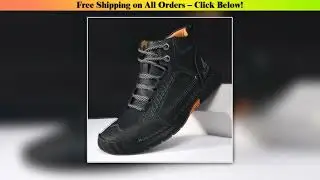New Hand-stitching Casual Leather Shoes Men Boots Outdoor Autumn Retro Breathable Casual Shoes