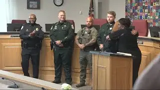 Ceremony honors Dr. Diana Greene, welcomes new K-9 officer
