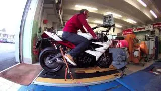 Triumph Daytona 657R: la prova al banco