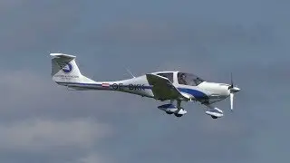 Austrian Aviation Training DA40 Diamond Star landing at Graz Airport | OE-DKK
